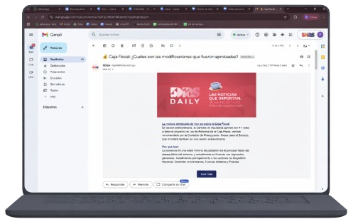 Vista de 5Dias Daily en notebook